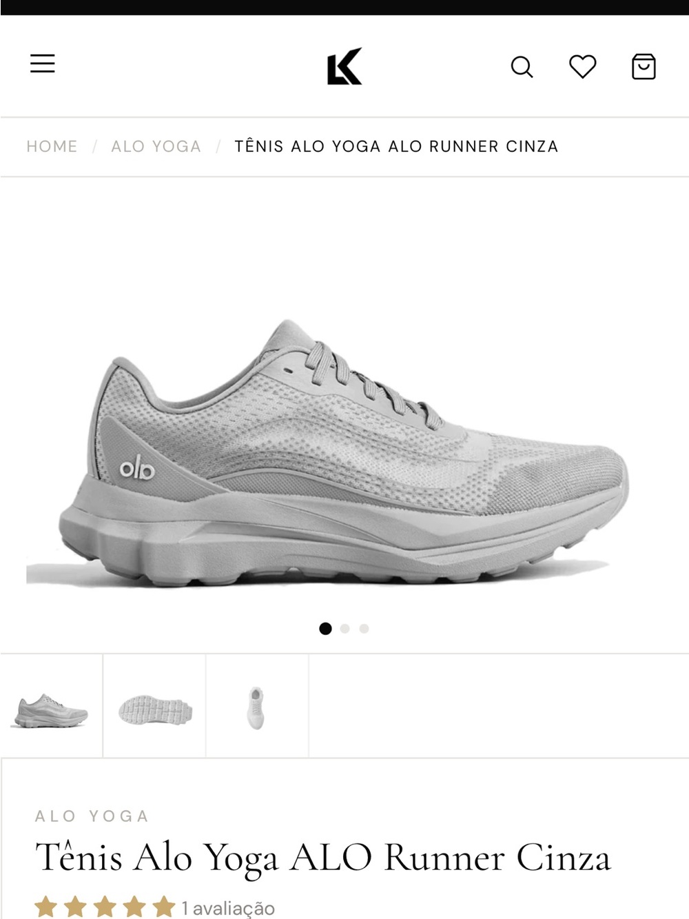 BNWOB ALO Yoga Gray Sneaker